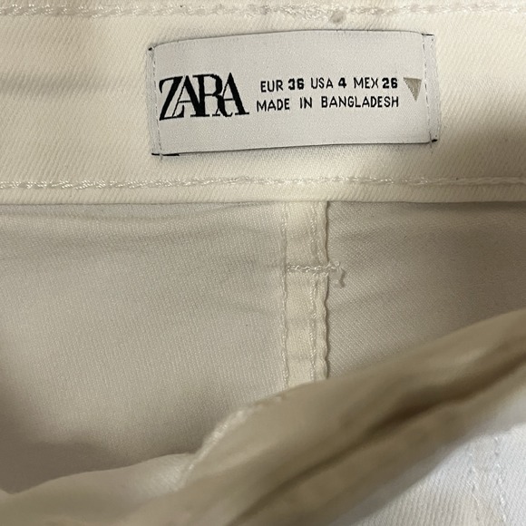 Zara High Waist Skinny Jeans White 4 Baddie Going Out Casual Chic - Picture 6 of 9